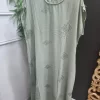 VESTIDO LARGO VERDE CLARO ESTAMPADO GEOMÉTRICO M.ESTA-GEO2