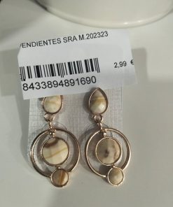 PENDIENTE CIRCULAR CREMA M.CR-AL