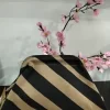 BOLSO DE MANO TIPO CLUTCH ESTAMPADO RAYAS NEGRAS Y BEIGES M.BOL-BEIG