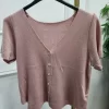 CHAQUETA PUNTO FINO ROSA PALO CON BRILLO M.GMR