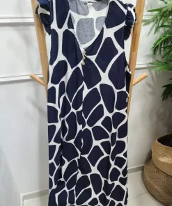 VESTIDO MIDI ESTAMPADO DE CORTE FLUIDO M.MI-301