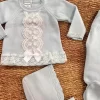 CONJUNTO 3 PIEZAS LANA PRIMERA PUESTA M. 2487 CELESTE MYBABYCHIC