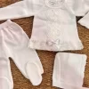 CONJUNTO 3 PIEZAS LANA PRIMERA PUESTA M. 2487 MARFIL MYBABYCHIC