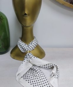 PAÑUELO DE CUELLO ESTAMPADODE LUNARES CON TACTO SUAVE Y TEJIDO SATINADO M.LUNA-10