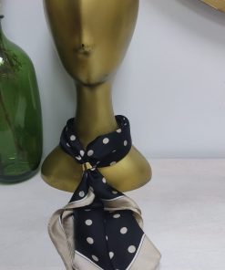 PAÑUELO DE CUELLO ESTAMPADO DE LUNARES CON TACTO SUAVE Y TEJIDO SATINADO M.LUNA-510