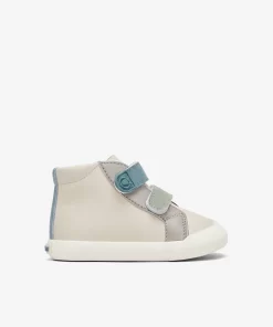 ZAPATILLAS ALTAS BAREFOOT BEIGE AZUL M.TESH517013 BBLU DE CONGUITOS