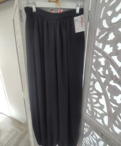 PANTALÓN BOMBACHO DE CAIDA FLUIDA M.700-NEGRO