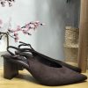 ZAPATO DE TACÓN ACABADO EN PUNTA M.M.L7-109 MARRÓN