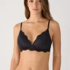 Sujetador sin aro con relleno negro COPA C M. 10845 NEGRO YSABEL MORA