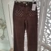 JEANS MARRÓN CHOCOLATE CON TACHAS M.CHOCO/TA