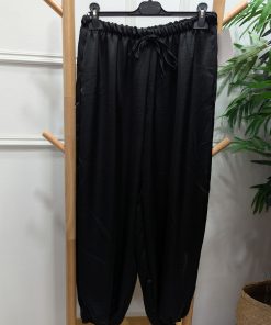 PANTALÓN BOMBACHO SATINADO NEGRO M.PB/NG