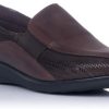 ZAPATO PITILLO CONFORT CUERO MARRÓN SIN CORDONES M.6303