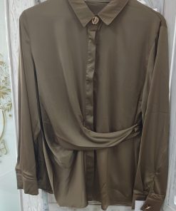 CAMISA EFECTO CHAQUETA SATINADA M. 8113 ACEITE