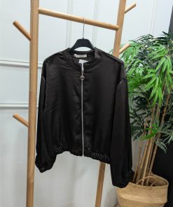 BOMBER SATINADA MARRÓN CHOCOLATE M.BSAT/MA