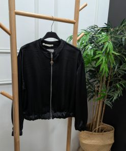 BOMBER SATINADA NEGRA M.BSAT/NEG