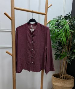 BLUSA ESTILO NAPOLEÓNICO BERENJENA M.BNAP/BER