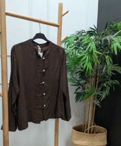 BLUSA ESTILO NAPOLEÓNICO MARRÓN M.BNAP/MA