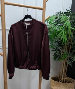 BOMBER SATINADA BURDEOS M.BSAT/BUR