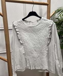 BLUSA VOLANTES NIDO ABEJA M. 8017 BLANCO