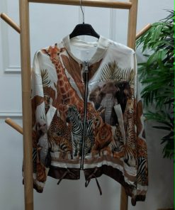 CHAQUETA SATÉN CRUDO ESTAMPADO ANIMAL M.CHA-EA/CR