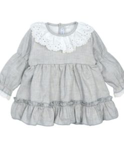 VESTIDO EXCELLENTT TUL GRIS M. 21349 CALAMARO