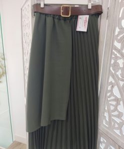FALDA PLISADA EN VERDE CACERIA M.PLIS-VCAZ