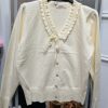 JERSEY CARDIGAN CUELLO PICO VOLANTES BEIGE M.PICO/BE