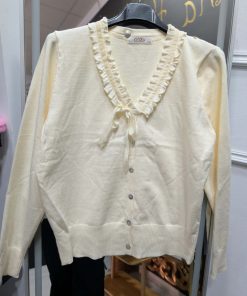 JERSEY CARDIGAN CUELLO PICO VOLANTES BEIGE M.PICO/BE