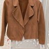 CHAQUETA ANTELINA TACHUELAS MARRÓN  M.ANT-T/MA