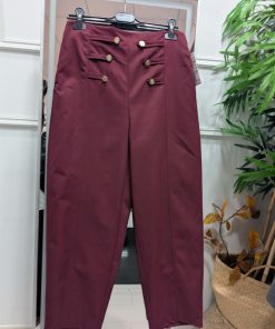 PANTALÓN MARRÓN EFECTO GLOBO BOTONES M.GL/BU