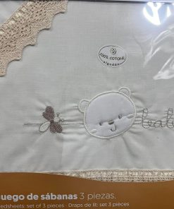 JUEGO DE SÁBANAS DE COCHE BEIGE M. 02342-05 BEIGE INTERBABY