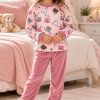 PIJAMA TERCIOPELO NIÑA OSITO M. KN-264 KINANIT