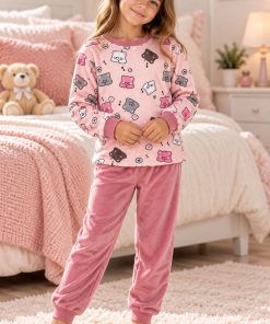PIJAMA TERCIOPELO NIÑA OSITO M. KN-264 KINANIT