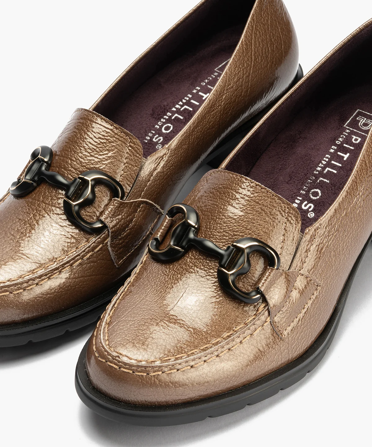 MOCASÍN ADORNO EN CHAROL TOPO M.11621 DE PITILLOS 3 T47 11621 TOPO 4