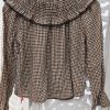 BLUSA CUADROS VICHY CUELLO BABERO MARRÓN M.BAB/MA